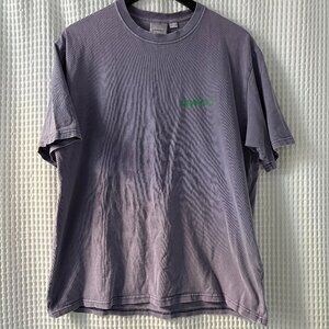 Gramicci purple organic cotton T-shirt logo carabiner rock climbing men's medium